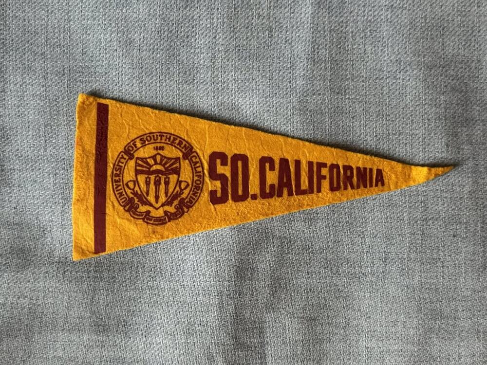 Vintage 1950s-1970s USC Mini Felt Pennant College